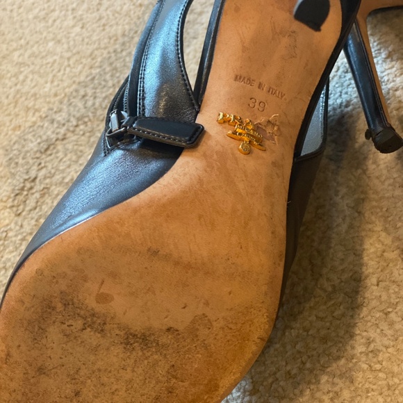 Prada Pointed Toe Slingback Bootie Size 39 / US 9 - Picture 7 of 8